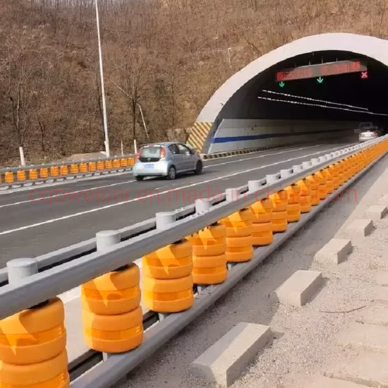 Barriera a rulli di sicurezza utilizzata in autostrada per traffico in schiuma / EVA. Barriera a rulli di sicurezza